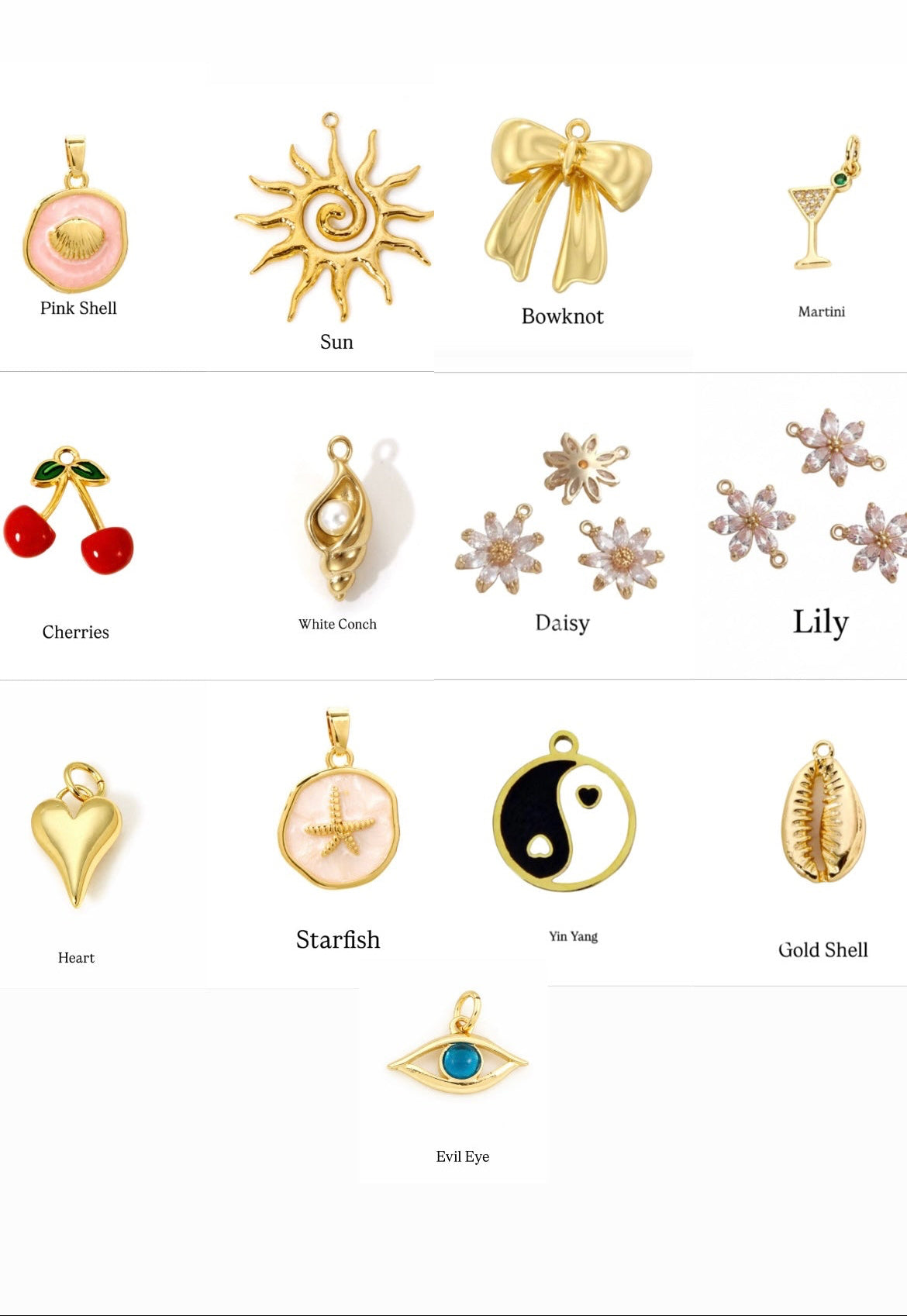 Individual Charm Sets